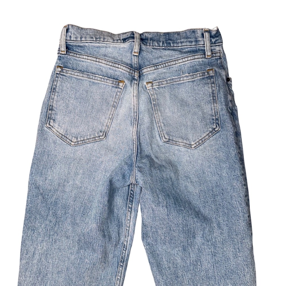 Abercrombie & Fitch 90s Straight Jeans Womens 27/4R Light Blue Distressed - Picture 6 of 6